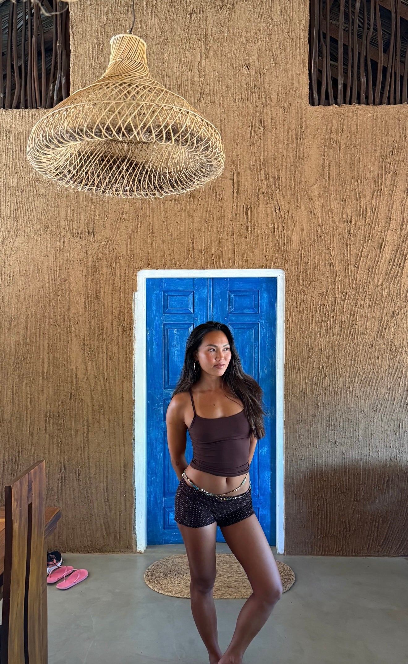 the penelope mini shorts polka dot espresso
