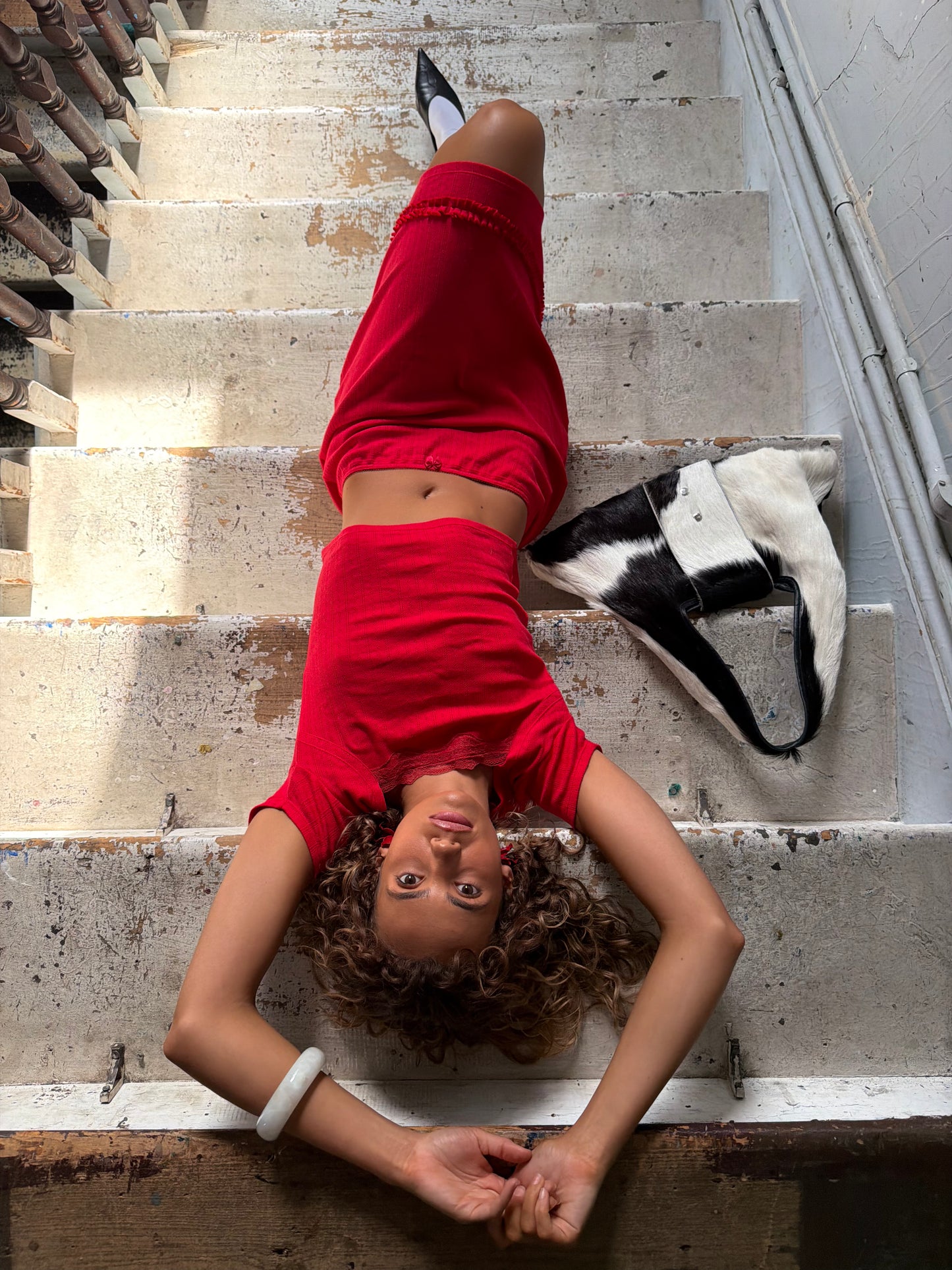 the margot top pointelle cherry