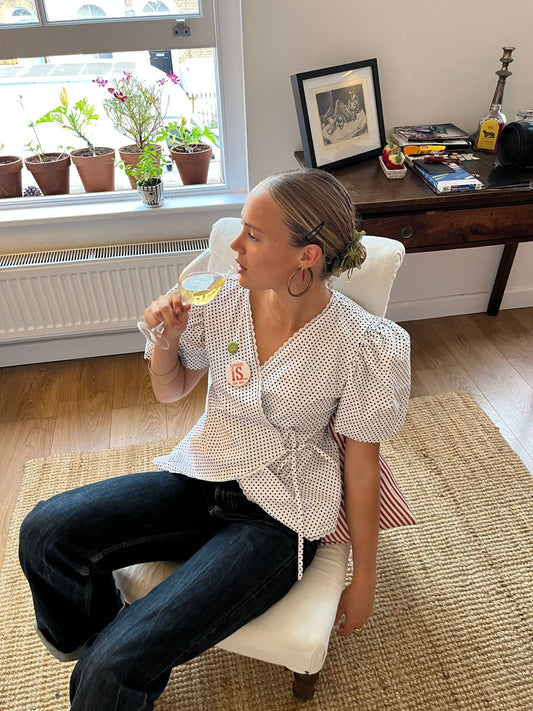 the minnie top polka dot