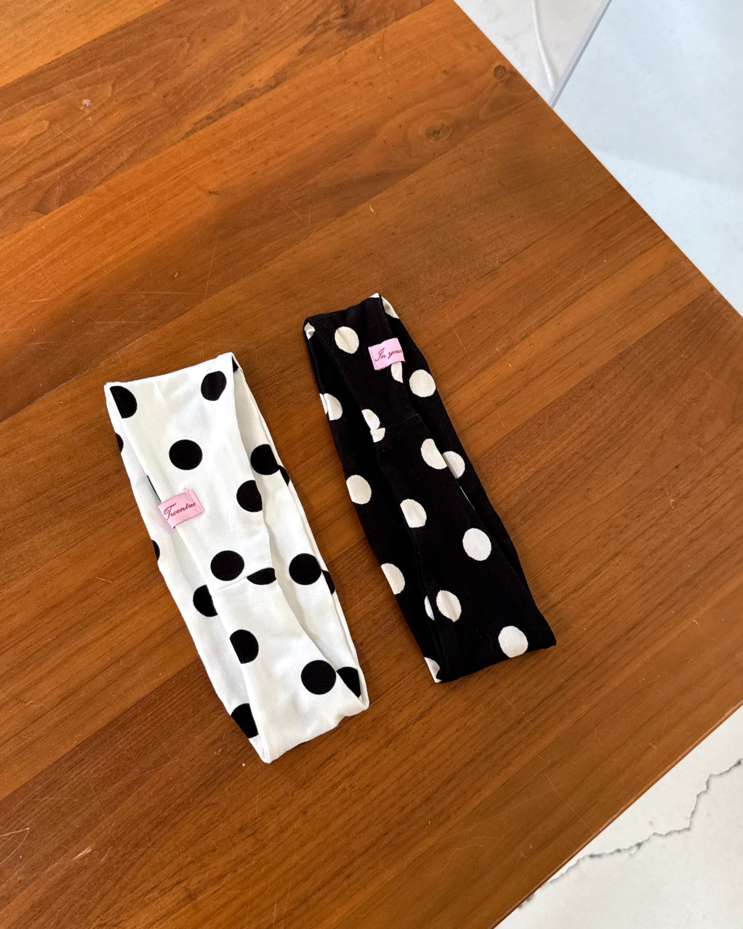 Lola Headband Black Polka