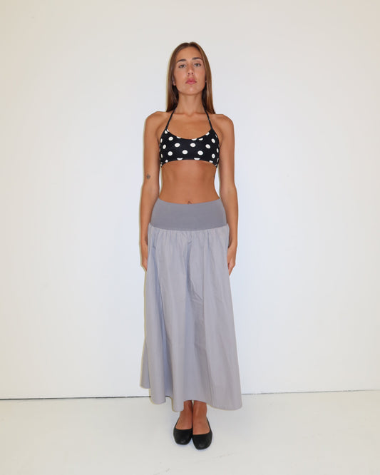 the belle skirt in grey