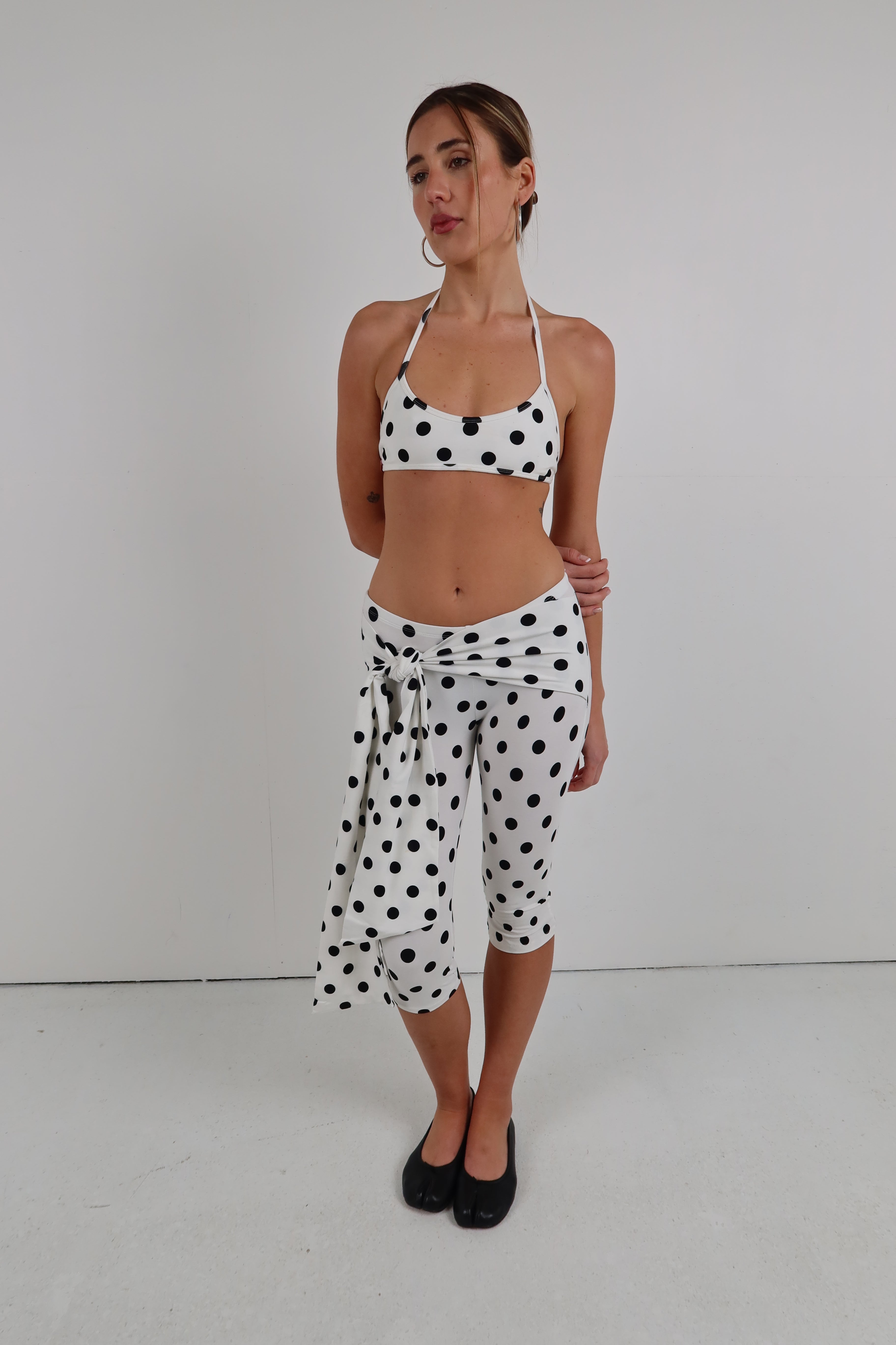 Lola Capri Ivory Polka Dot