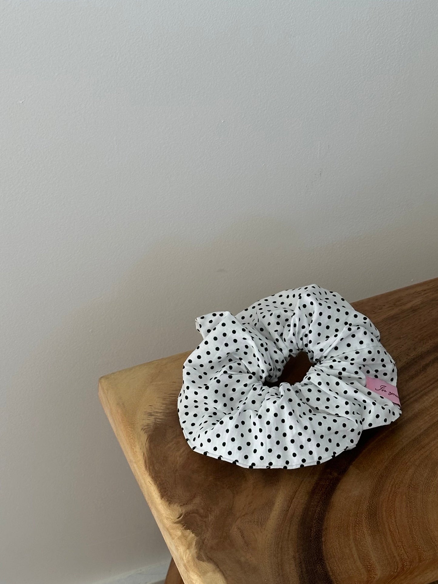 polka dot scrunchie