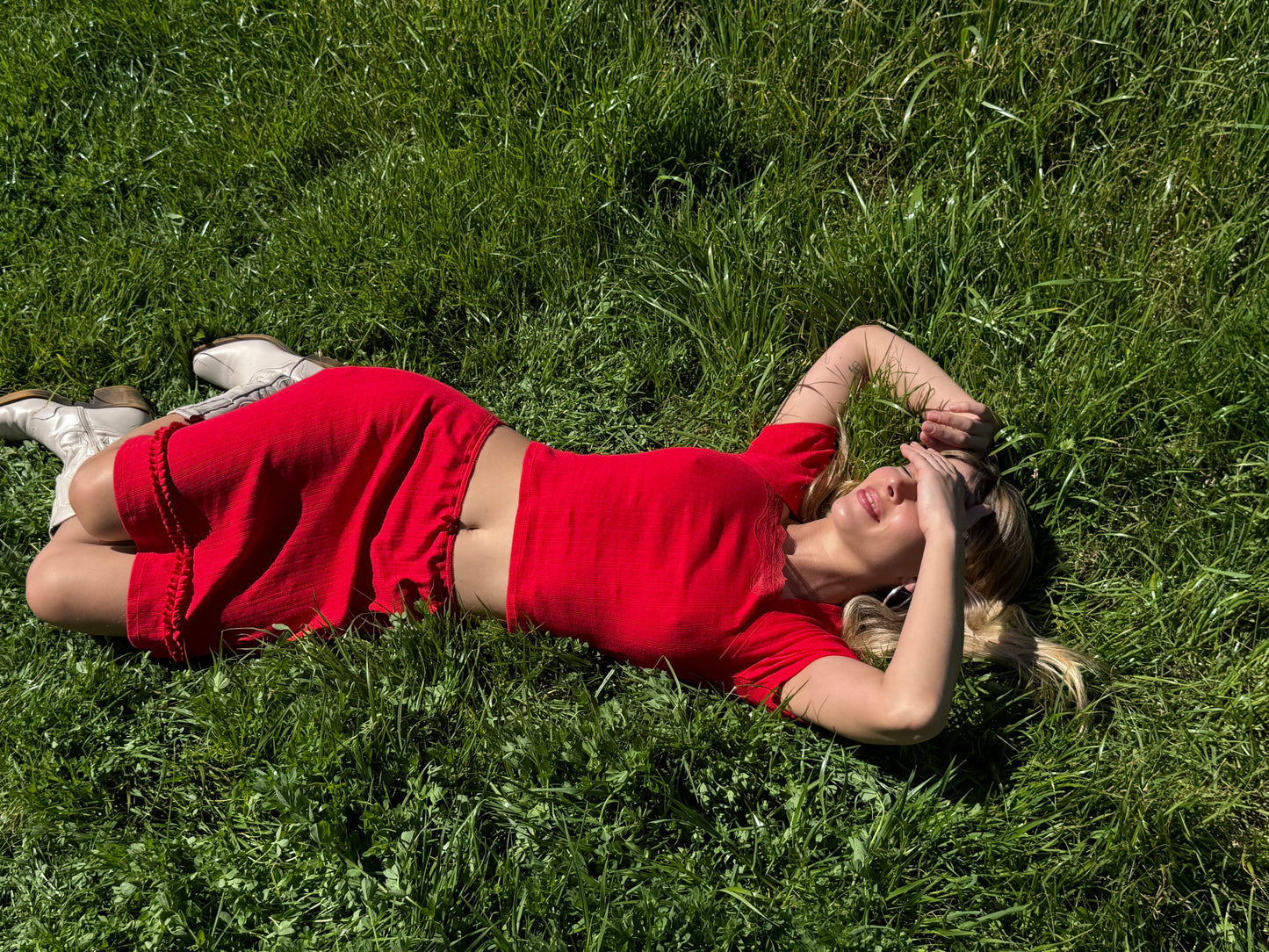 the margot top pointelle cherry