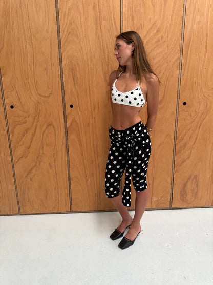 the lola capris black polka dot