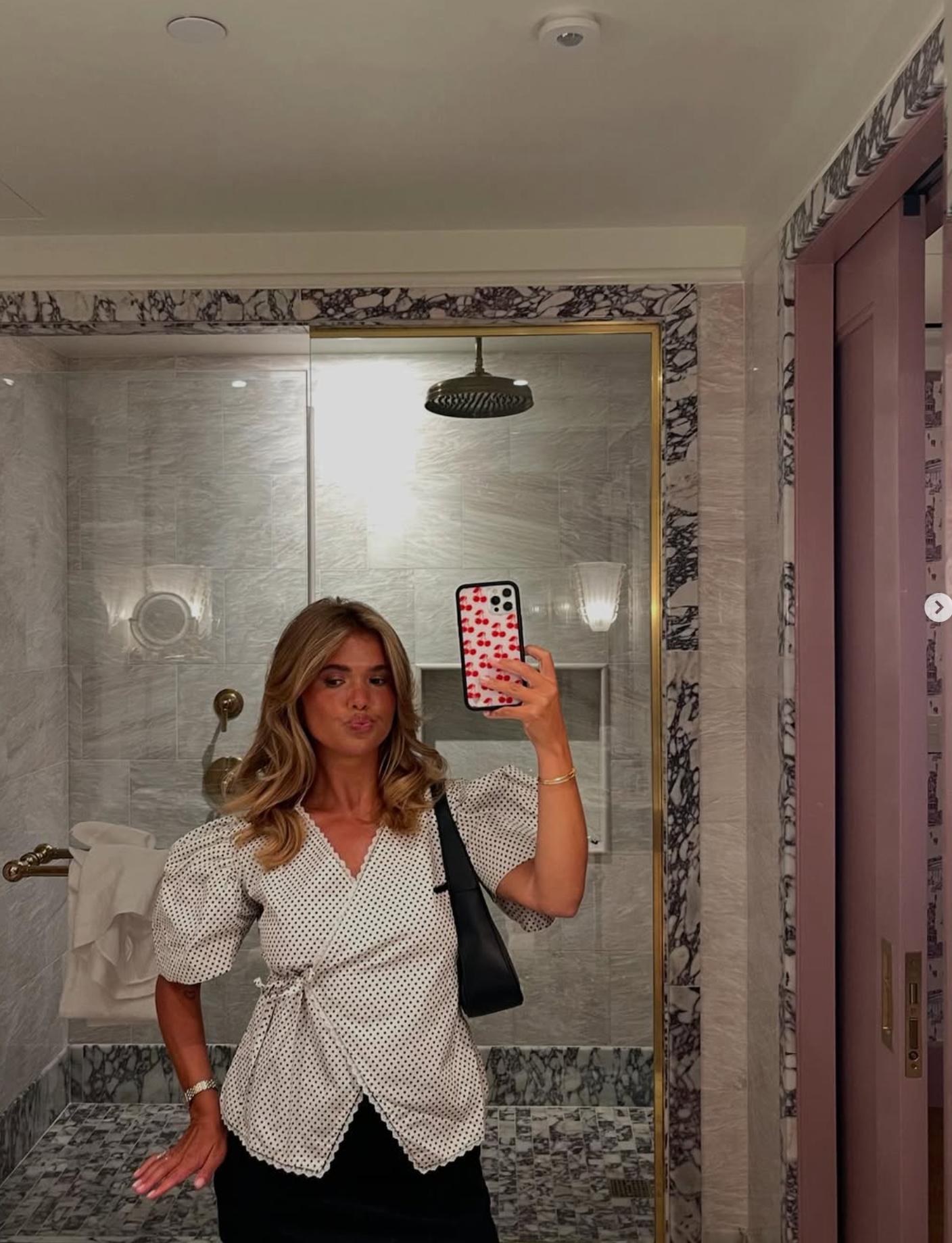 the minnie top polka dot